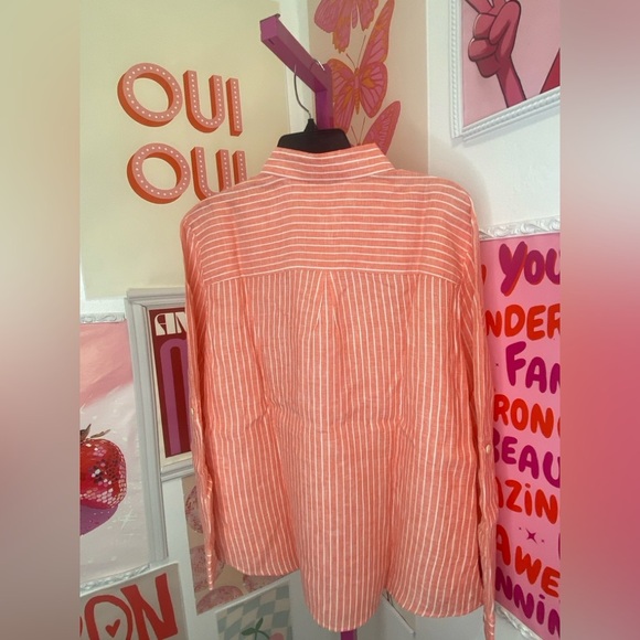 HINSON WU CHELSEA PERSIMMON WHITE SHIRT - Picture 2 of 6